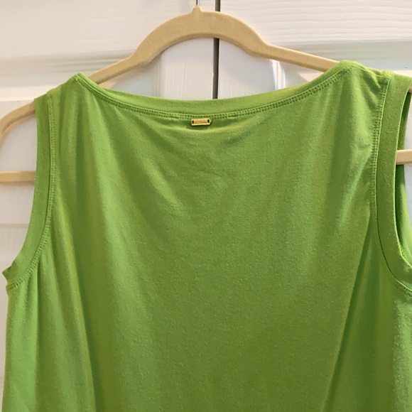 ST. JOHN Green w/White Stripes Sweater Set - Picture 9 of 14